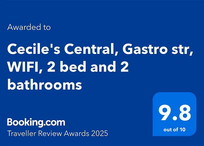 Cecile's Central, Gastro Str, Wifi, 2 Bed And 2 Bathrooms Apartament *